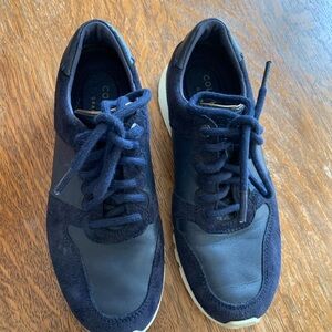 Cole Haan Navy Blue Leather & Suede Shoes